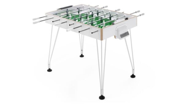 FAS Pendezza Apollo Voetbaltafel Design Outdoor Wit Met Doorlopende Stangen