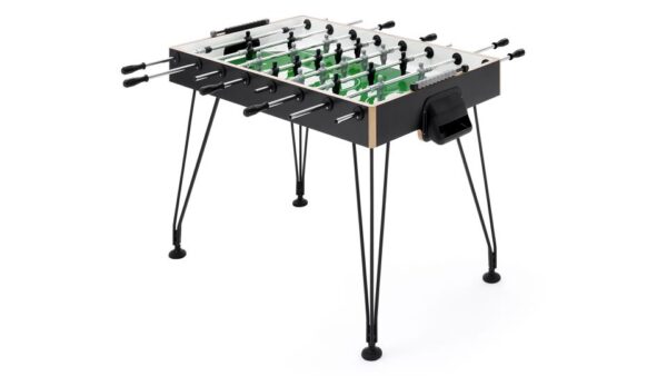 FAS Pendezza Apollo Voetbaltafel Design Outdoor Zwart Met Doorlopende Stangen